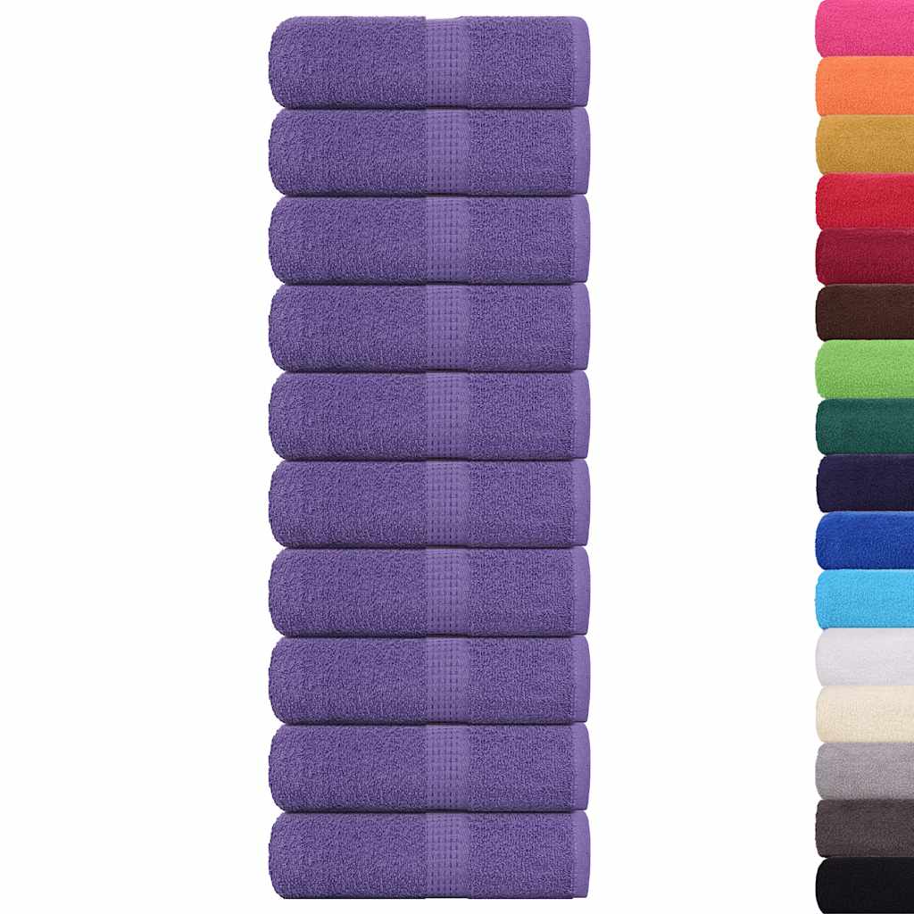 Asciugamani Ospiti 10 pz Viola 30x50 cm 360 g/m² 100% Cotone - homemem39