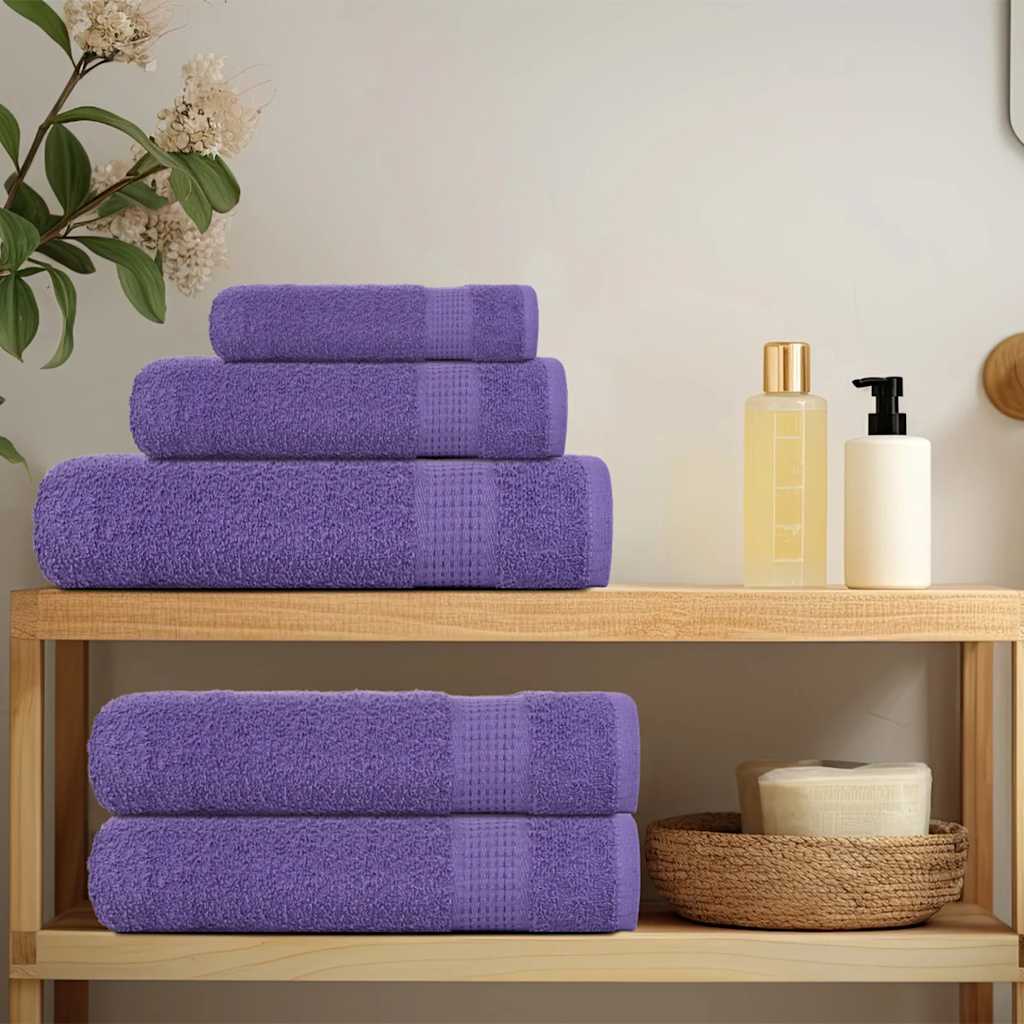 Asciugamani FROGN 10 pz Viola 50x100 cm 360 g/m²