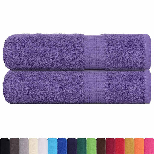 Asciugamani Doccia 2 pz Viola 70x140 cm 360 g/m² 100% Cotone