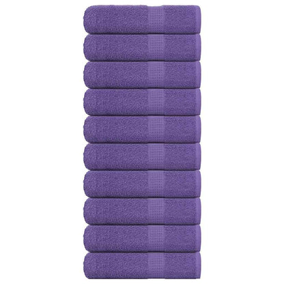 Asciugamani da Bagno 10pz Viola 100x150cm 360g/m² 100% Cotone