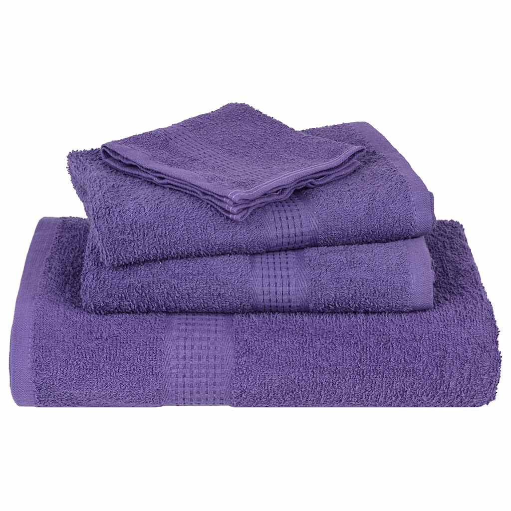 Asciugamani da Bagno 10pz Viola 100x150cm 360g/m² 100% Cotone