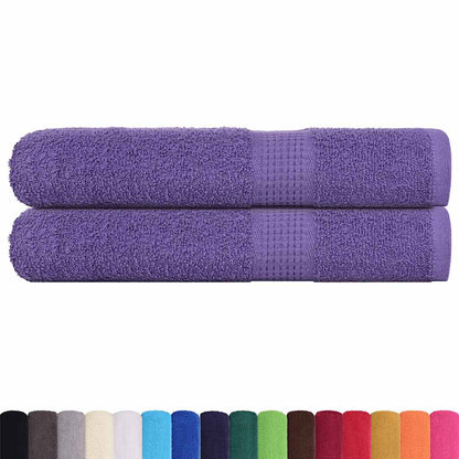 Asciugamani per sauna FROGN 2 pezzi Viola 80x200 cm 360 g/m²