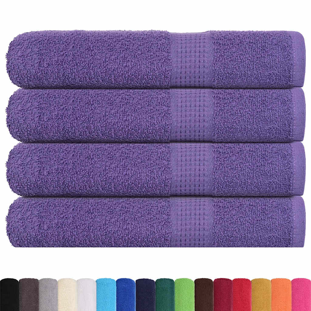 Asciugamani per Sauna 4 pz Viola 80x200cm 360g/m² 100% Cotone - homemem39