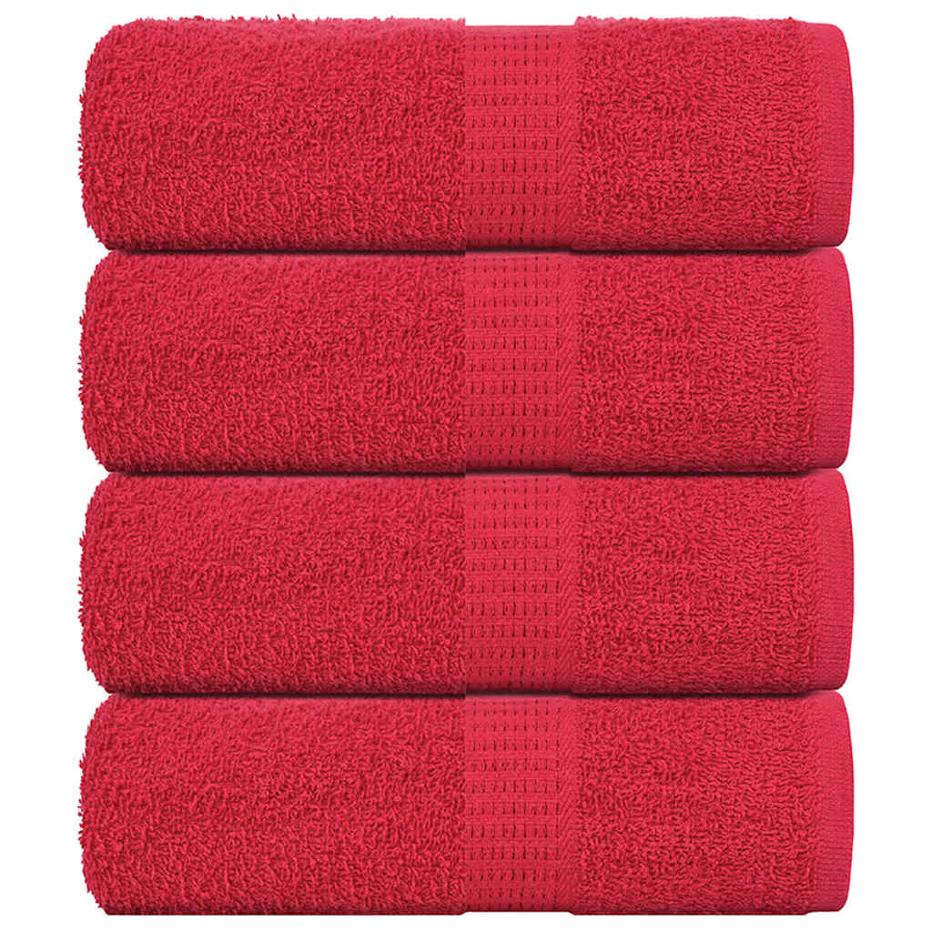 Asciugamani per ospiti FROGN 4 pz Rosso 30x50 cm 360 g/m²