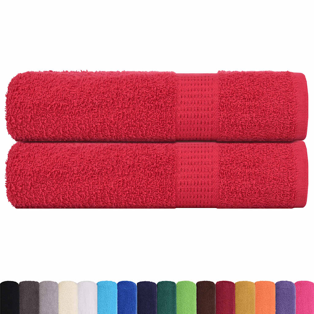 Asciugamani FROGN 2 pz Rosso 50x100 cm 360 g/m²