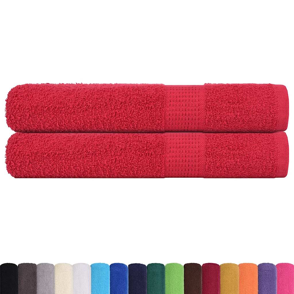 Asciugamani per sauna FROGN 2 pezzi Rosso 80x200 cm 360 g/m²