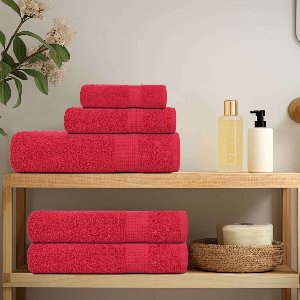 Asciugamani FROGN 4 pz Rosso 100x200 cm 360 g/m²