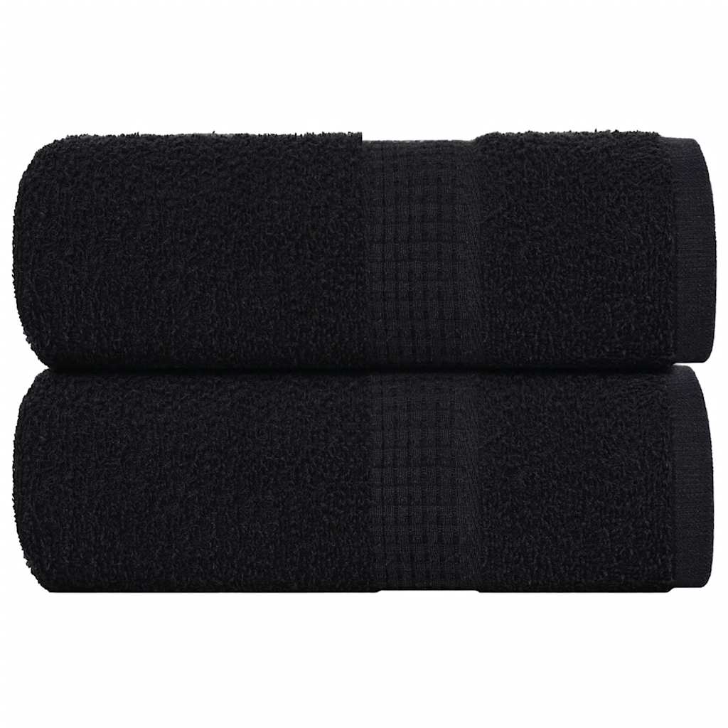 Asciugamani per ospiti FROGN 2 pz Nero 30x50 cm 360 g/m² | homemem39