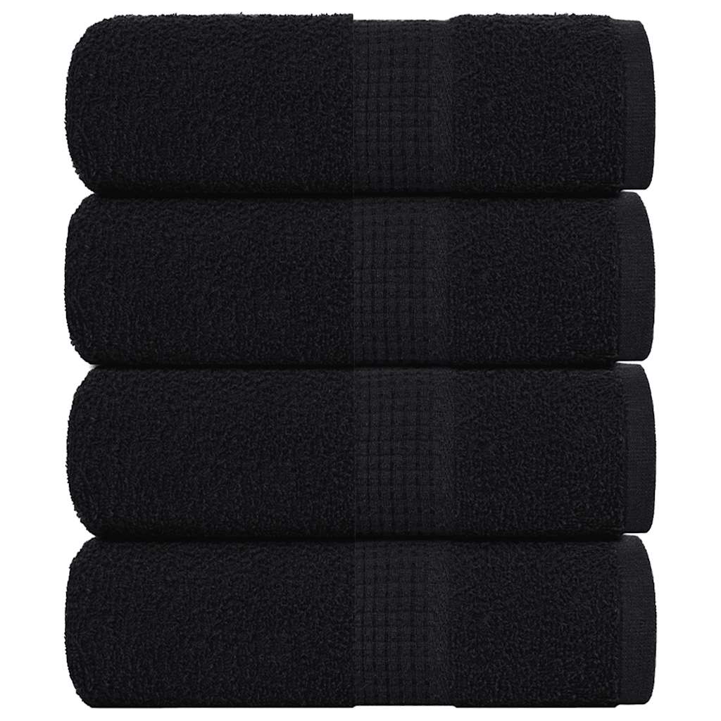 Asciugamani per ospiti FROGN 4 pz Nero 30x50 cm 360 g/m²
