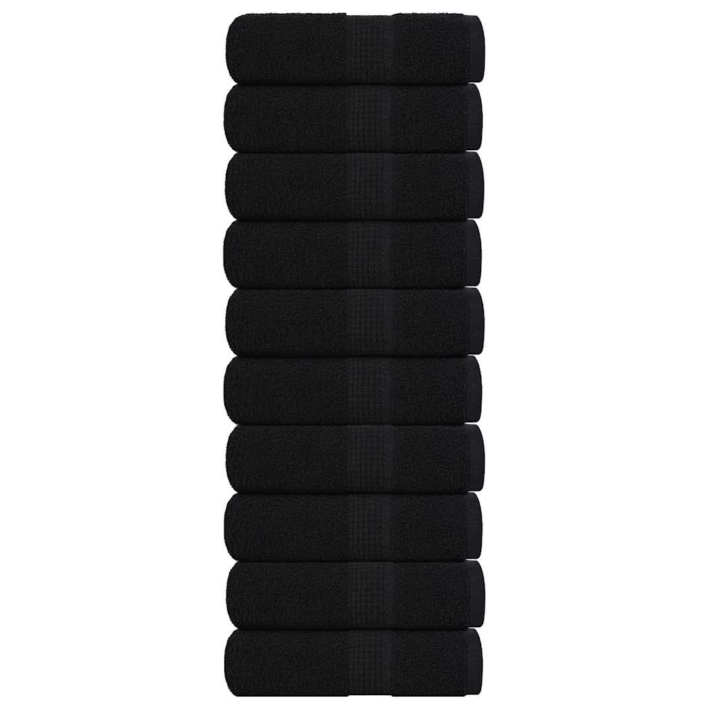 Asciugamani per ospiti FROGN 10 pz Nero 30x50 cm 360 g/m²