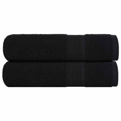 Asciugamani FROGN 2 pz Nero 50x100 cm 360 g/m²