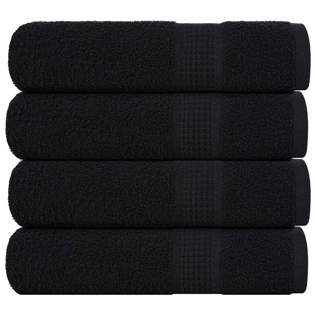 Asciugamani FROGN 4 pz Nero 50x100 cm 360 g/m²