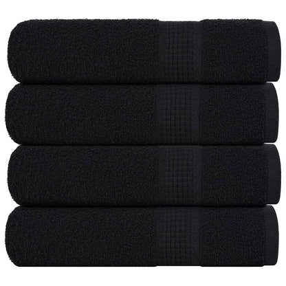 Asciugamani FROGN 4 pz Nero 50x100 cm 360 g/m²