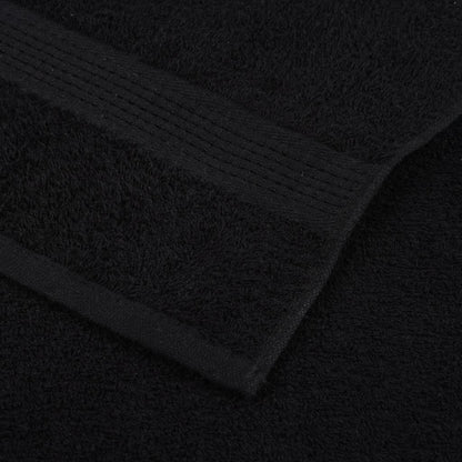 Asciugamani 4 pz Neri 50x100 cm 360 g/m² 100% Cotone