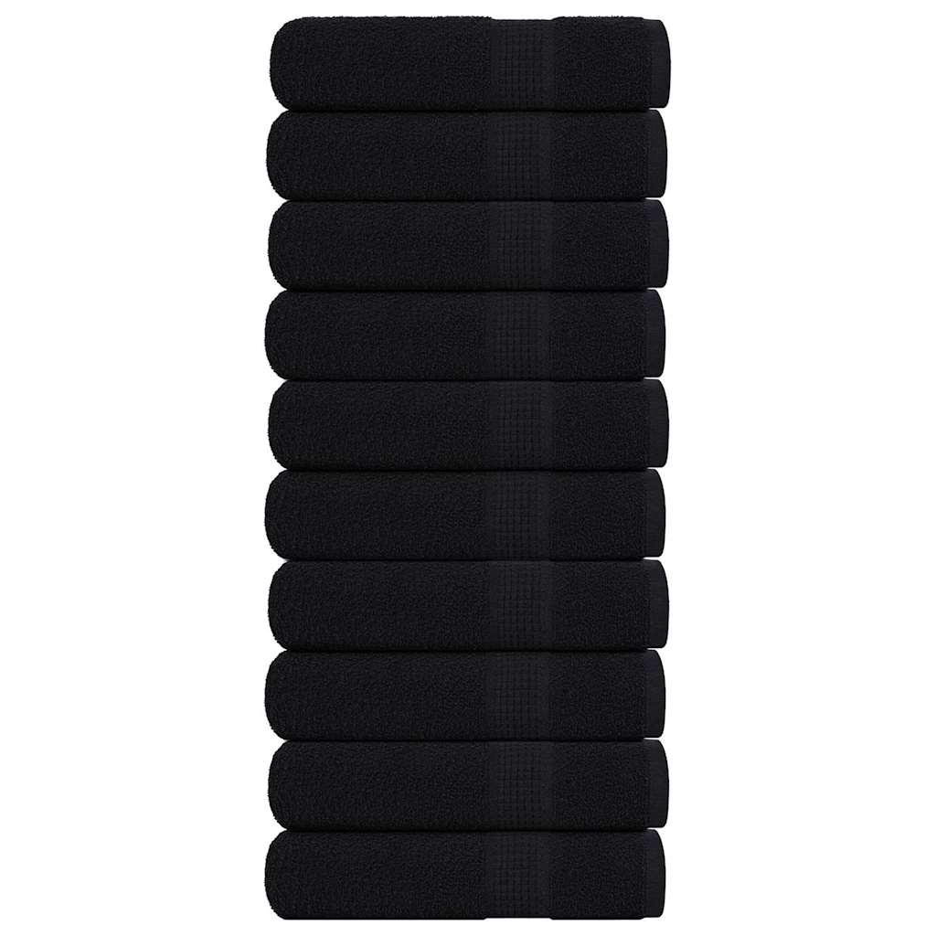 Asciugamani FROGN 10 pz Nero 50x100 cm 360 g/m²