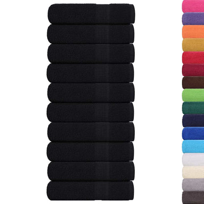 Asciugamani FROGN 10 pz Nero 50x100 cm 360 g/m²
