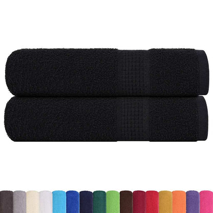 Asciugamani da doccia FROGN 2 pz Nero 70x140 cm 360 g/m²