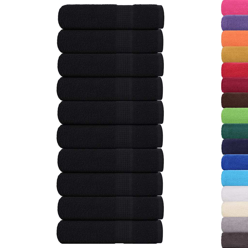 Asciugamani da doccia FROGN 10 pz Nero 70x140 cm 360 g/m²