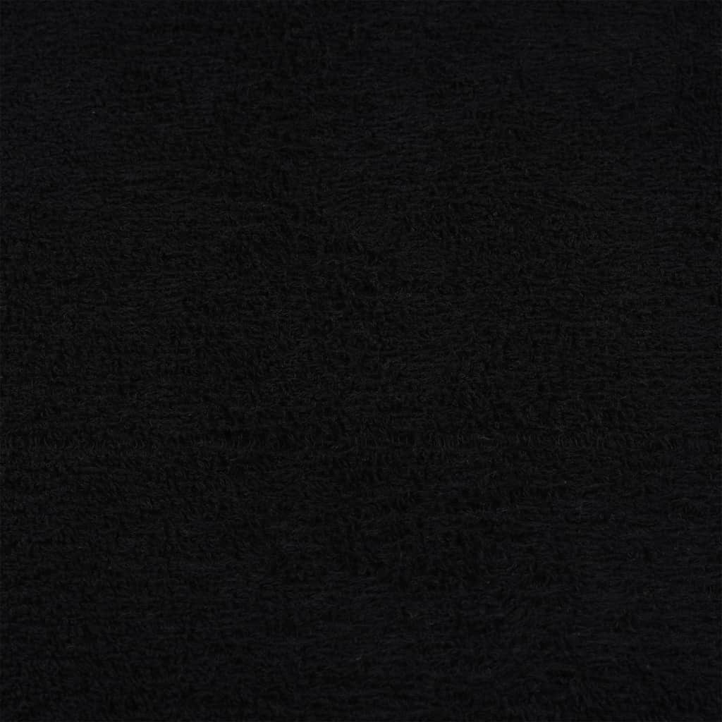 Asciugamani da Bagno 2 pz Neri 100x150cm 360g/m² 100% Cotone