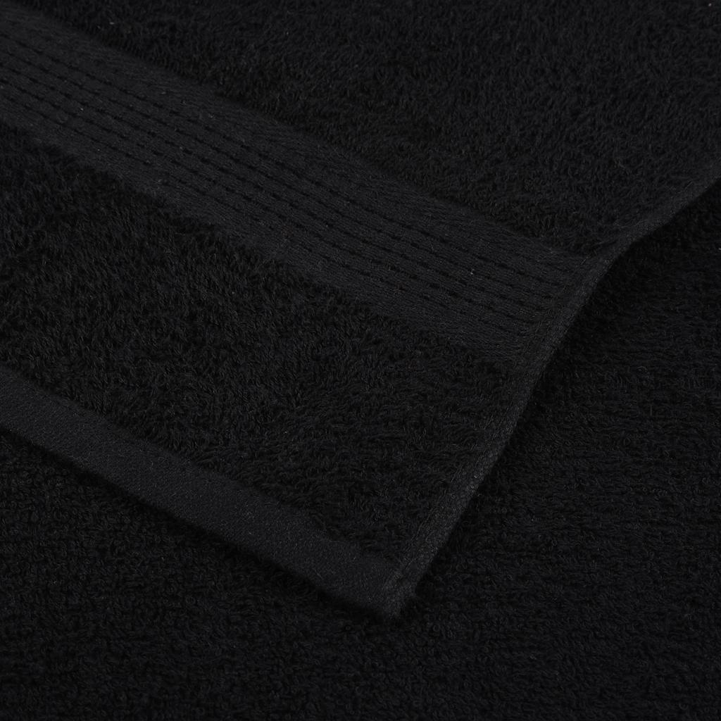 Asciugamani da Bagno 4 pz Neri 100x150cm 360g/m² 100% Cotone