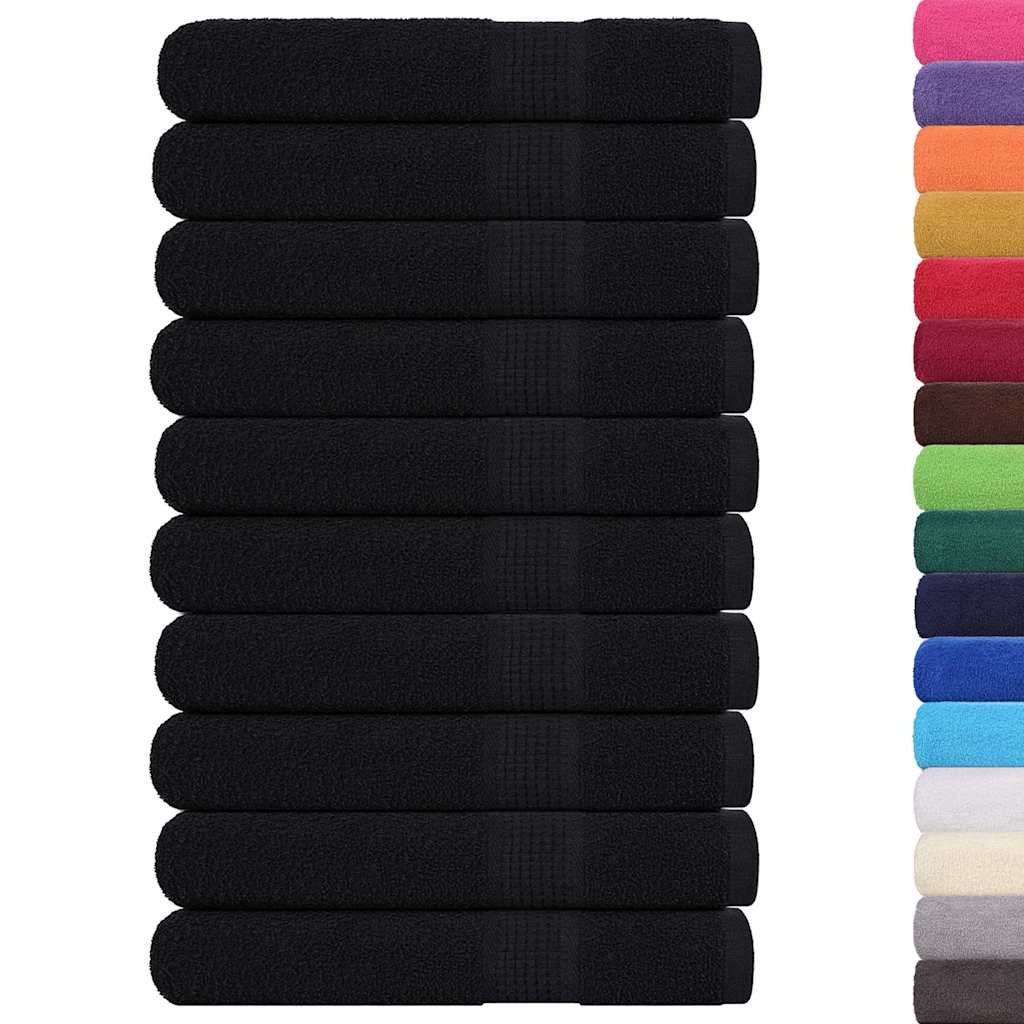 Asciugamani per sauna FROGN 10 pezzi Nero 80x200 cm 360 g/m²