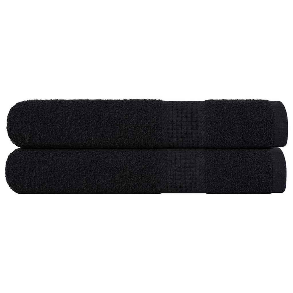Asciugamani FROGN 2 pz Nero 100x200 cm 360 g/m²