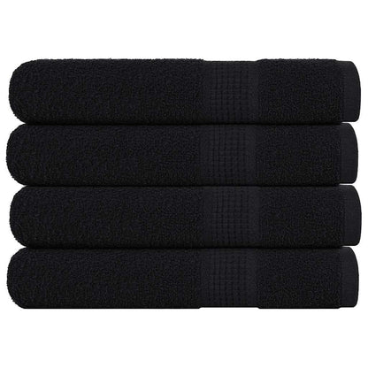 Asciugamani FROGN 4 pz Nero 100x200 cm 360 g/m²