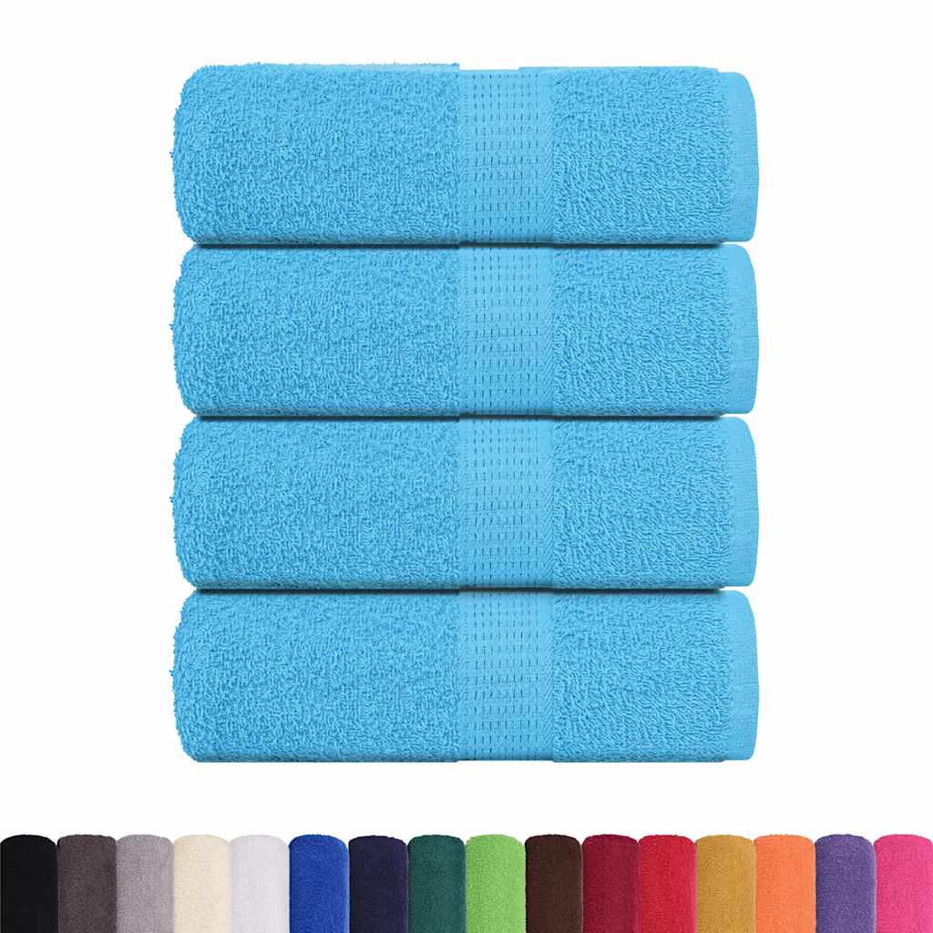 Asciugamani Ospiti 4 pz Turchesi 30x50 cm 360 g/m² 100% Cotone - homemem39