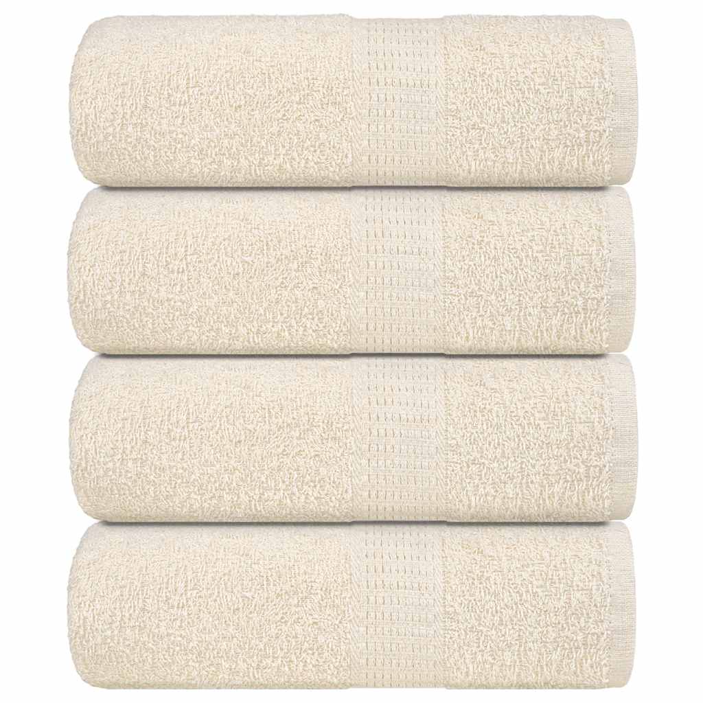 Asciugamani per Sapone 4 pz Crema 30x30 cm 360 g/m² 100% Cotone