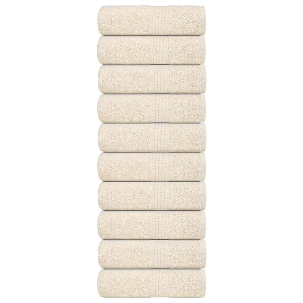 Asciugamani per Sapone 10 pz Crema 30x30cm 360 g/m² 100% Cotone - homemem39