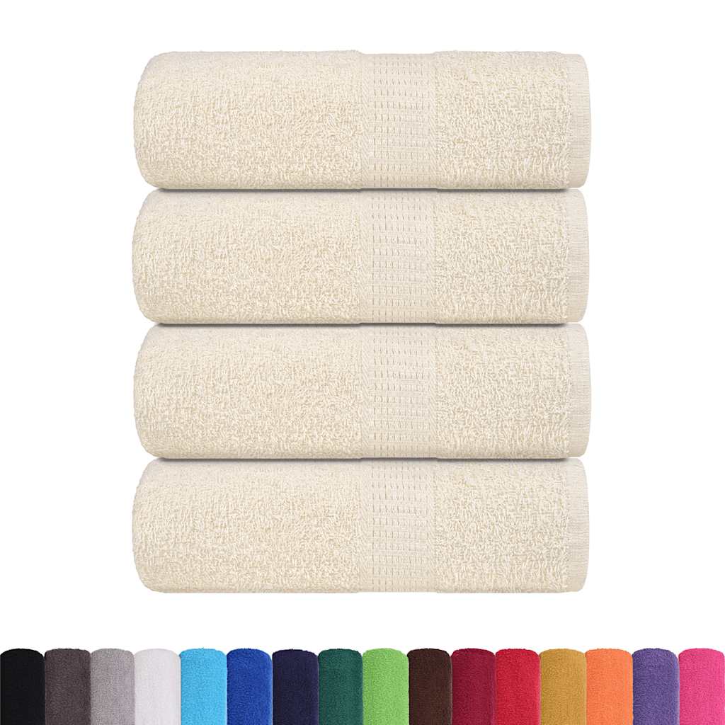 Asciugamani Ospiti 4 pz Crema 30x50 cm 360 g/m² 100% Cotone - homemem39