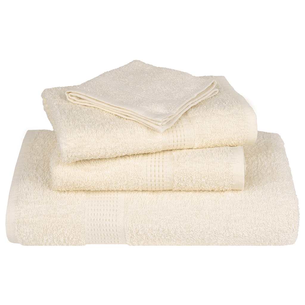 Asciugamani Ospiti 4 pz Crema 30x50 cm 360 g/m² 100% Cotone - homemem39