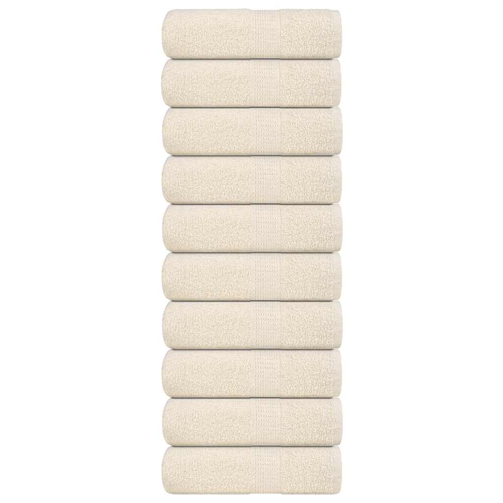 Asciugamani per ospiti FROGN 10 pz Crema 30x50 cm 360 g/m²