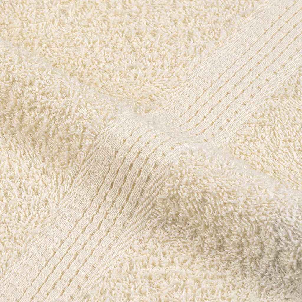 Asciugamani 2 pz Crema 50x100 cm 360 g/m² 100% Cotone - homemem39