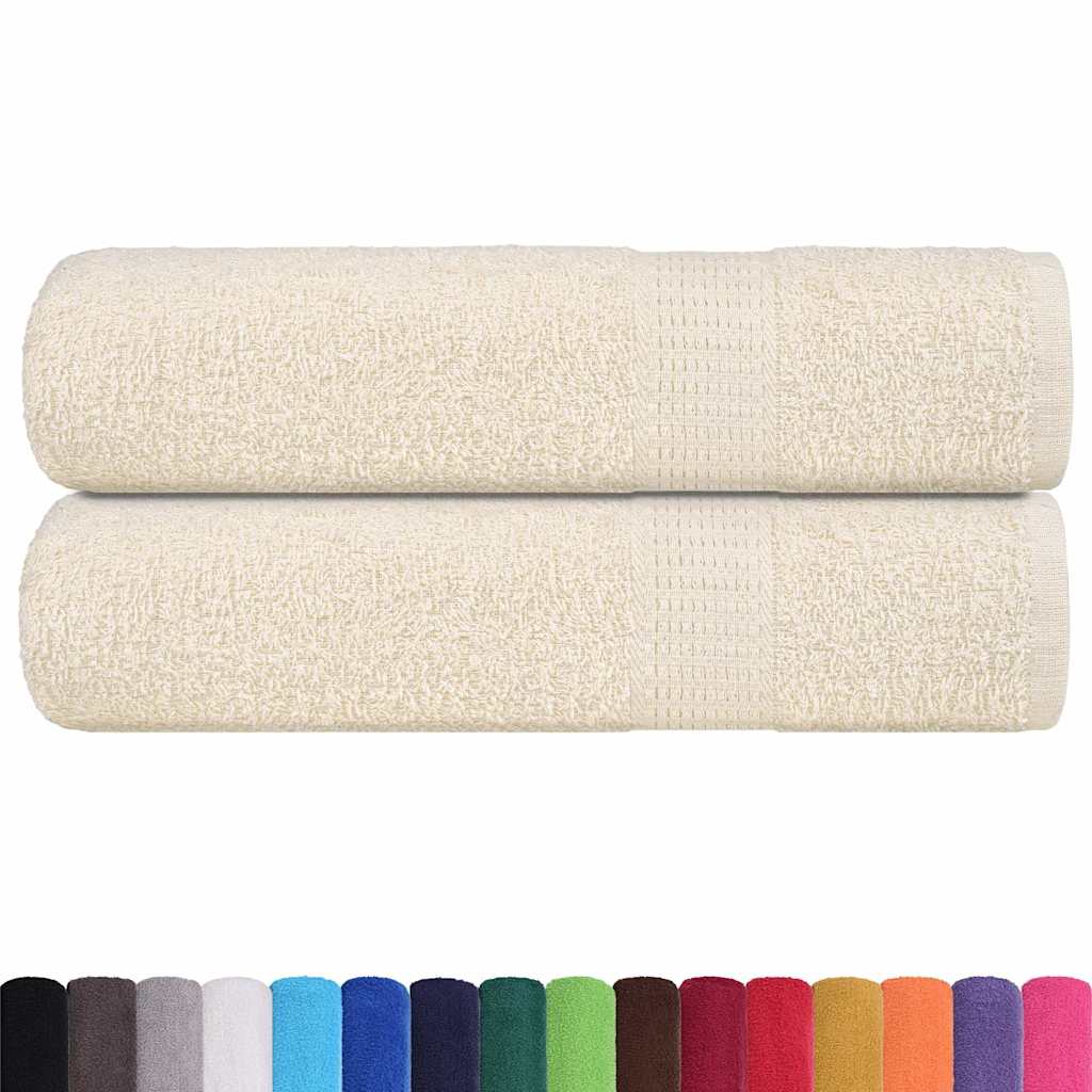 Asciugamani Doccia 2 pz Crema 70x140 cm 360 g/m² 100% Cotone - homemem39