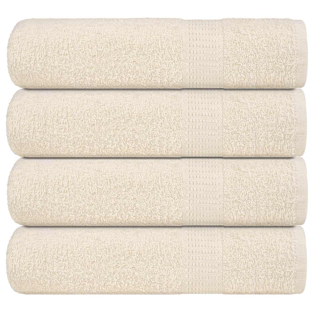 Asciugamani Doccia 4 pz Crema 70x140 cm 360 g/m² 100% Cotone - homemem39