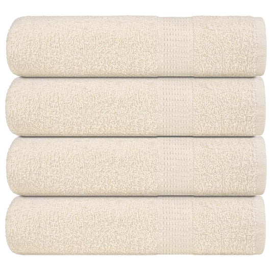 Asciugamani Doccia 4 pz Crema 70x140 cm 360 g/m² 100% Cotone