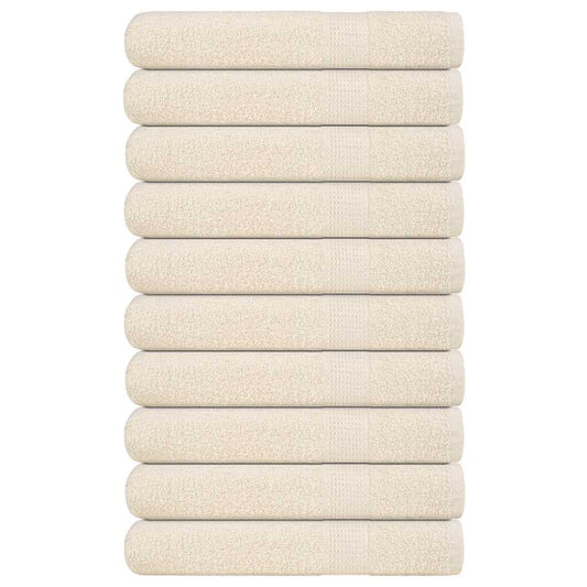 Asciugamani per Sauna 10 pz Crema 80x200cm 360 g/m² 100% Cotone