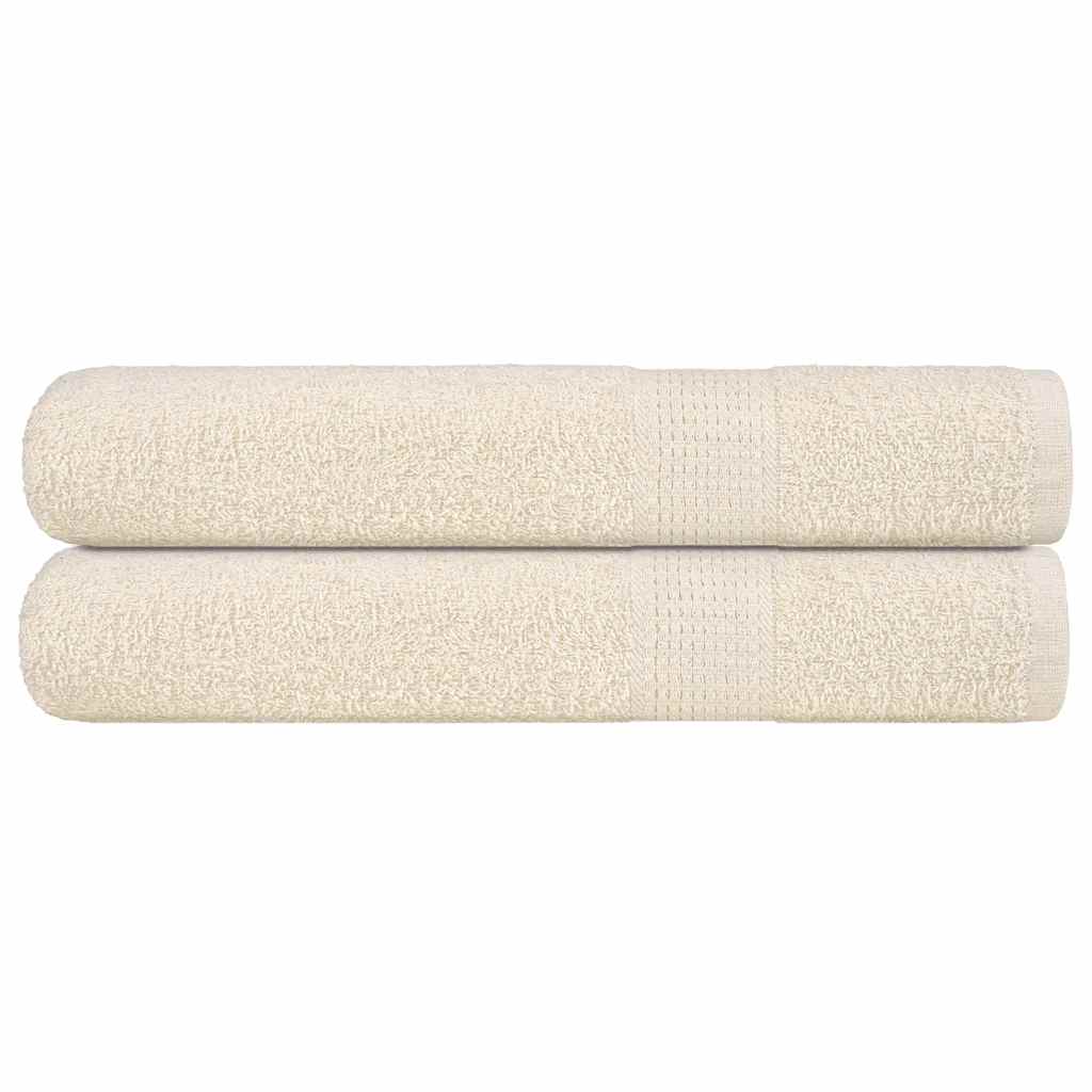 Asciugamani FROGN 2 pz Crema 100x200 cm 360 g/m² | homemem39
