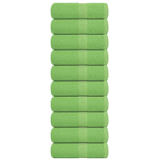 Asciugamani Ospiti 10 pz Verde Mela 30x50 cm 360 g/m² Cotone