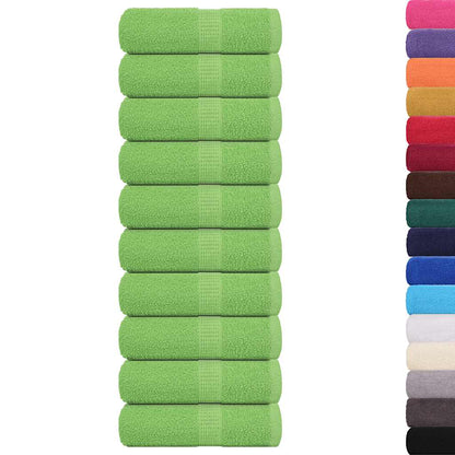 Asciugamani Ospiti 10 pz Verde Mela 30x50 cm 360 g/m² Cotone - homemem39