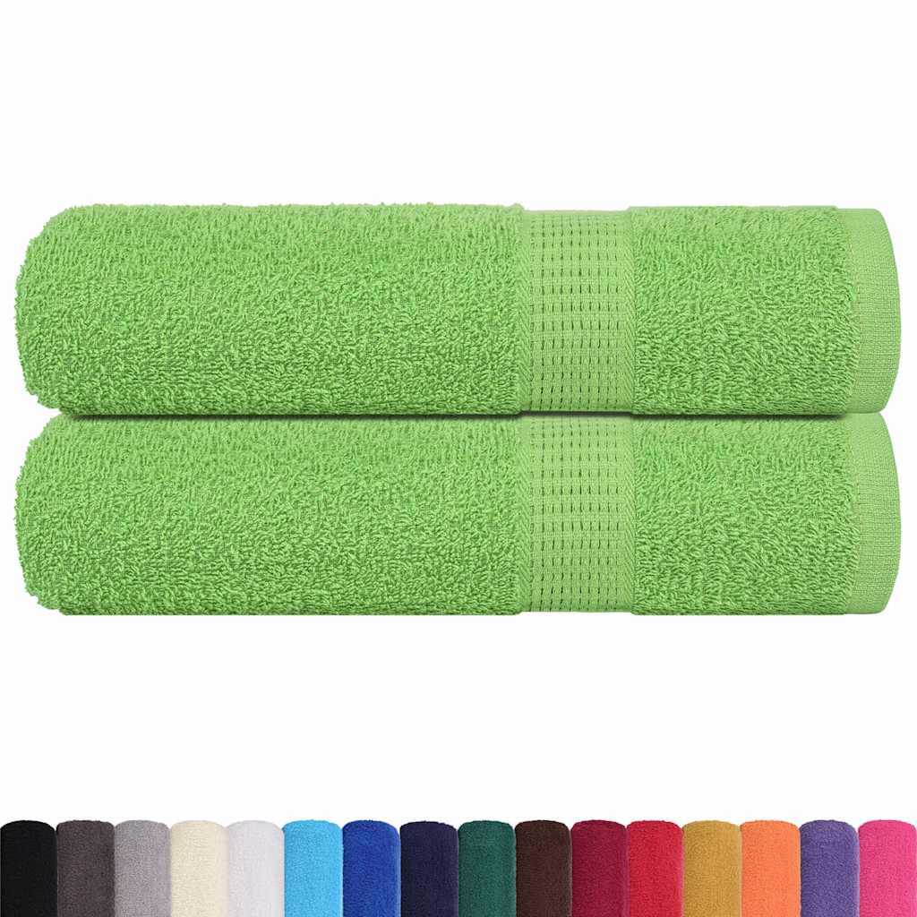 Asciugamani 2 pz Verde Mela 50x100 cm 360 g/m² 100% Cotone - homemem39