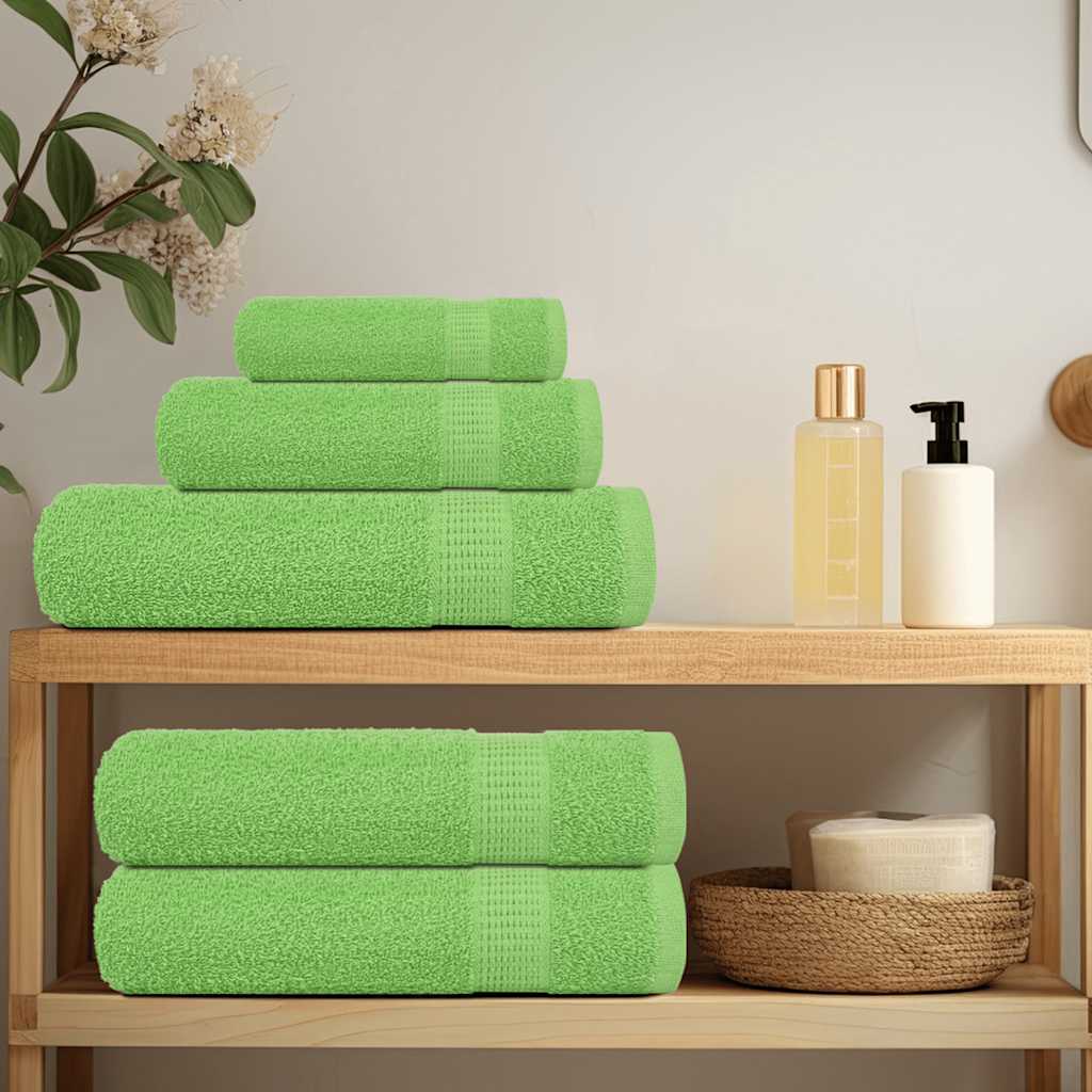 Asciugamani 2 pz Verde Mela 50x100 cm 360 g/m² 100% Cotone - homemem39