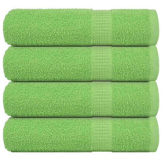 Asciugamani Doccia 4 pz Verde Mela 70x140cm 360g/m² 100% Cotone