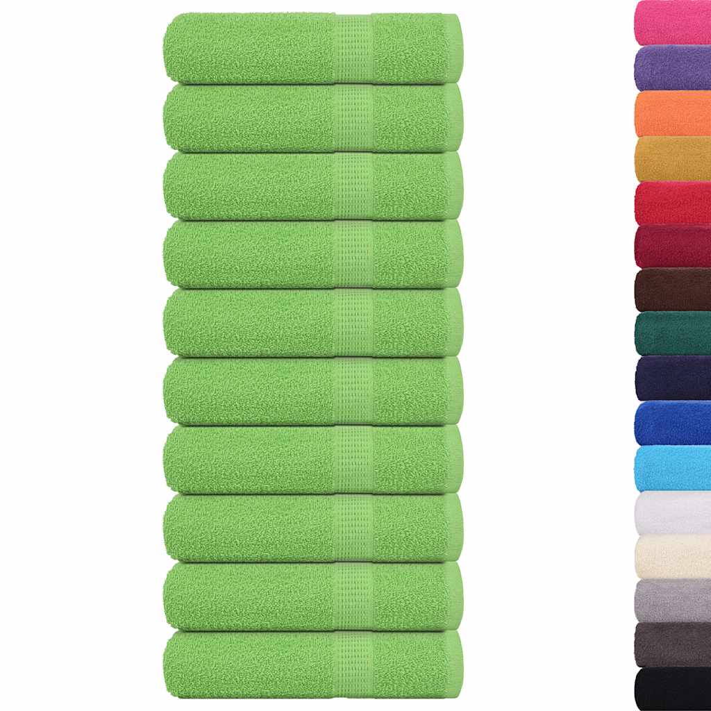 Asciugamani Doccia 10pz Verde Mela 70x140cm 360g/m² 100% Cotone - homemem39