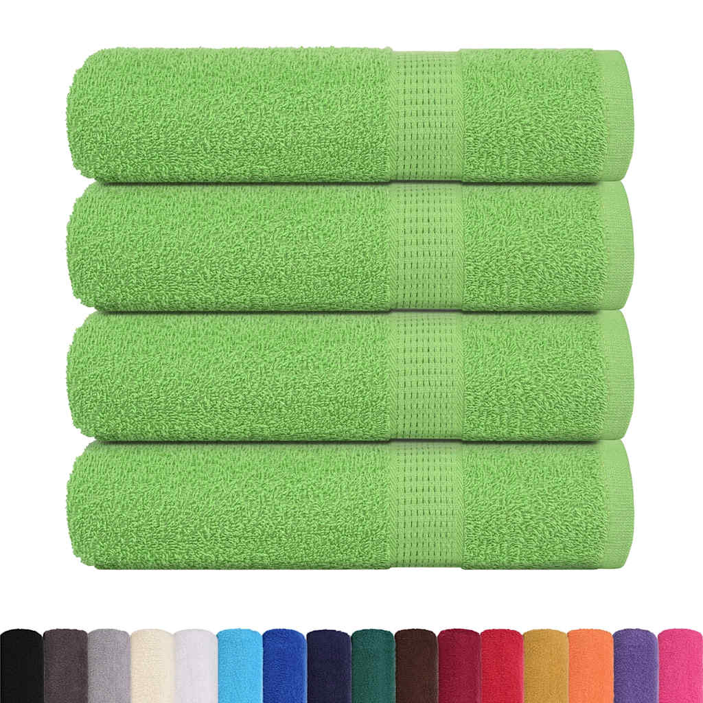 Asciugamani da Bagno 4 pz Verde Mela 100x150 cm 360 g/m² Cotone - homemem39