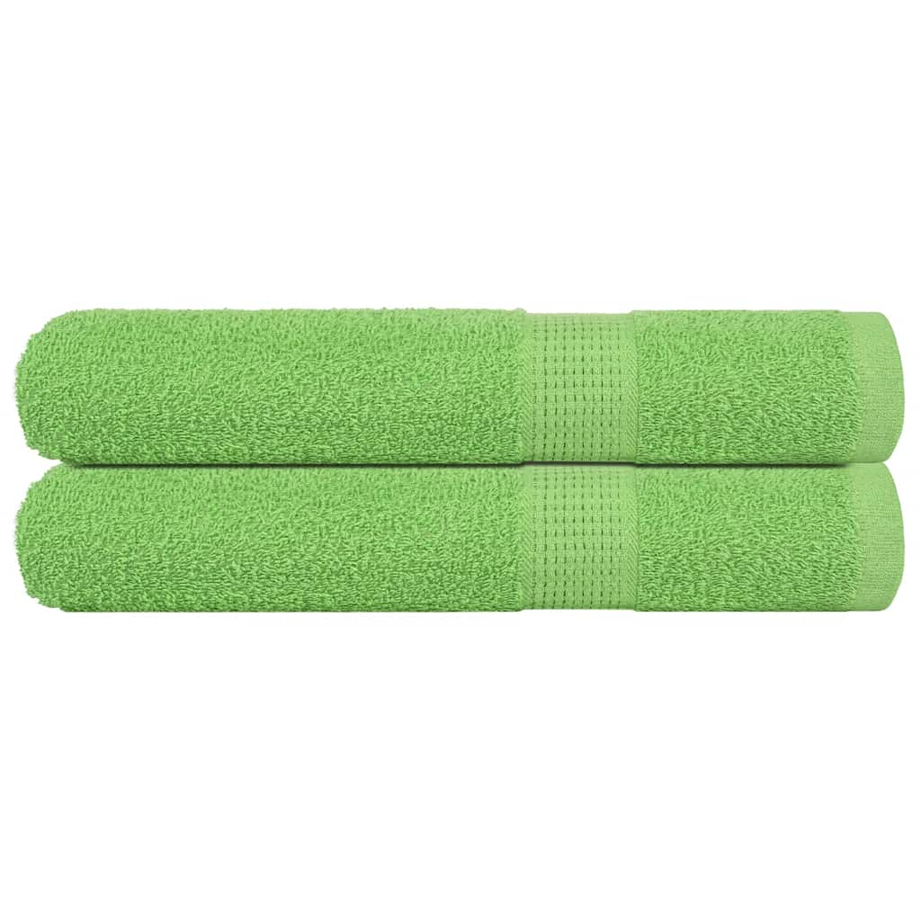 Asciugamani per Sauna 2 pz Verde Mela 80x200 cm 360 g/m² Cotone - homemem39