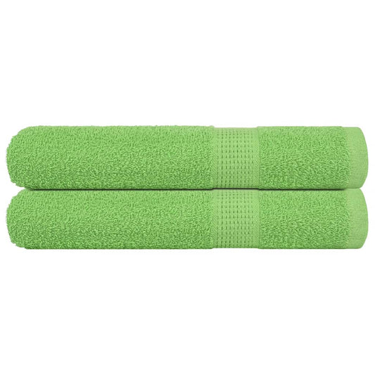 Asciugamani per Sauna 2 pz Verde Mela 80x200 cm 360 g/m² Cotone