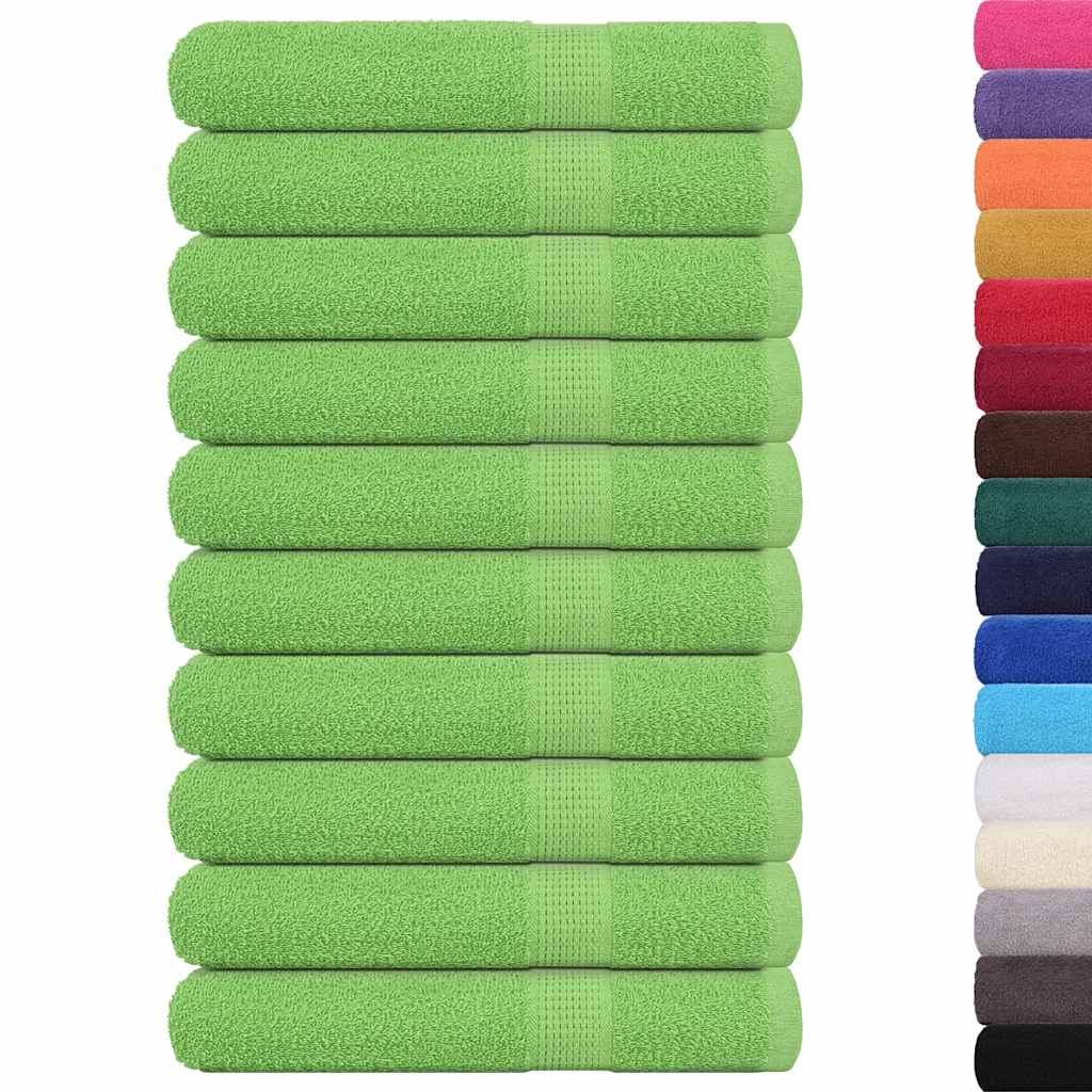Asciugamani per sauna FROGN 10 pz Verde mela 80x200 cm 360 g/m²