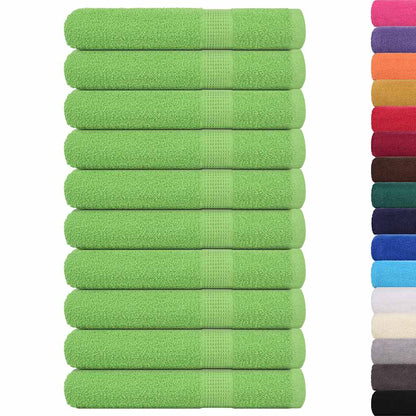 Asciugamani per sauna FROGN 10 pz Verde mela 80x200 cm 360 g/m²
